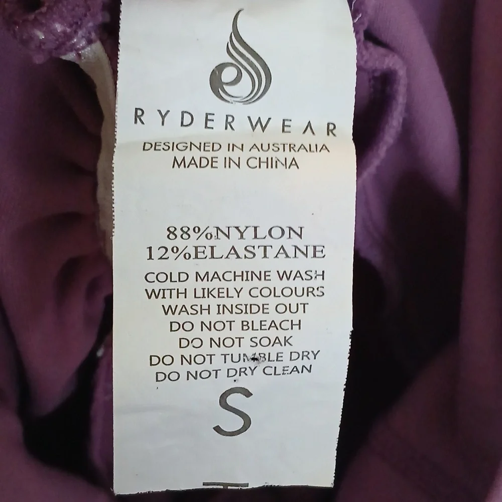 Ryderwear Scrunch Back Mauve Active Leggings Size Small